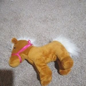 A stuffed animal horse